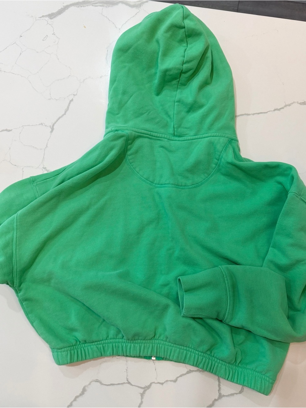 Offline by Aerie Green Zip-Up Hooded Sweatshirt - Picture 3 of 3